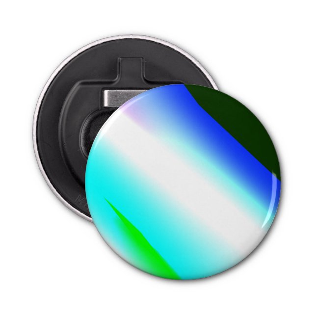 Blue green rainbow abstract texture pattern art  t bottle opener (Front)