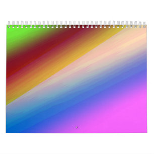 Blue green rainbow abstract texture pattern art t calendar