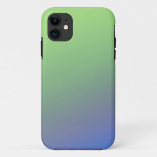 Blue green rainbow abstract texture pattern art  t iPhone 11 case