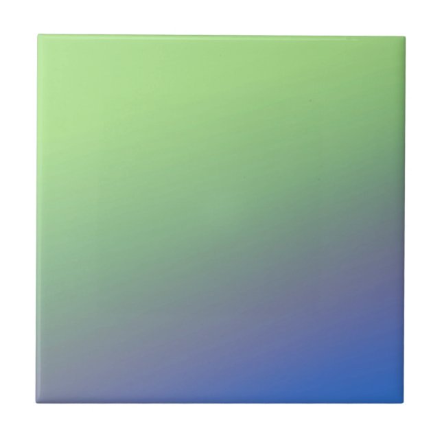 Blue green rainbow abstract texture pattern art  t ceramic tile (Front)