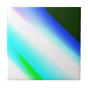 Blue green rainbow abstract texture pattern art  t ceramic tile