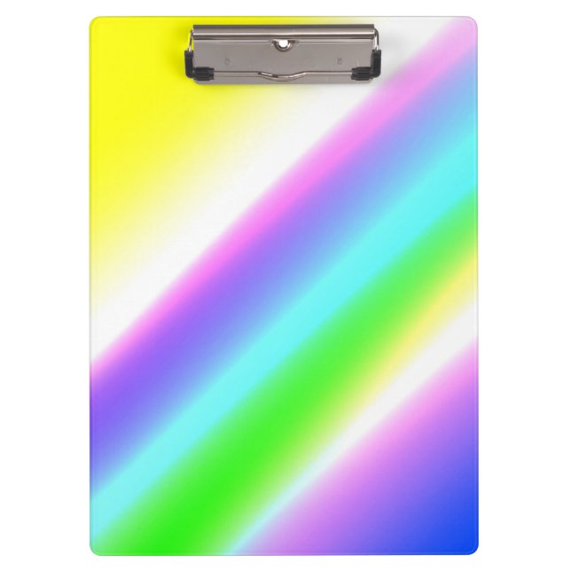 Blue green rainbow abstract texture pattern art  t clipboard (Front)