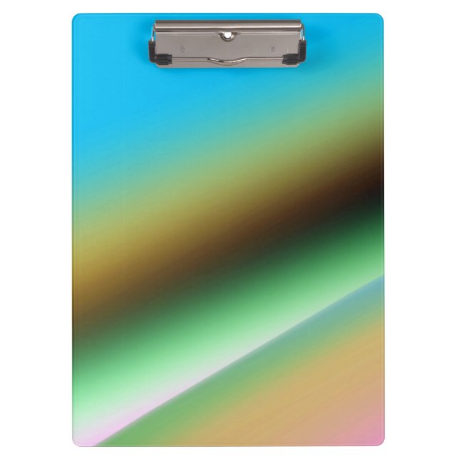 Blue green rainbow abstract texture pattern art  t clipboard (Front)