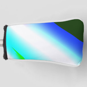Blue green rainbow abstract texture pattern art t golf head cover