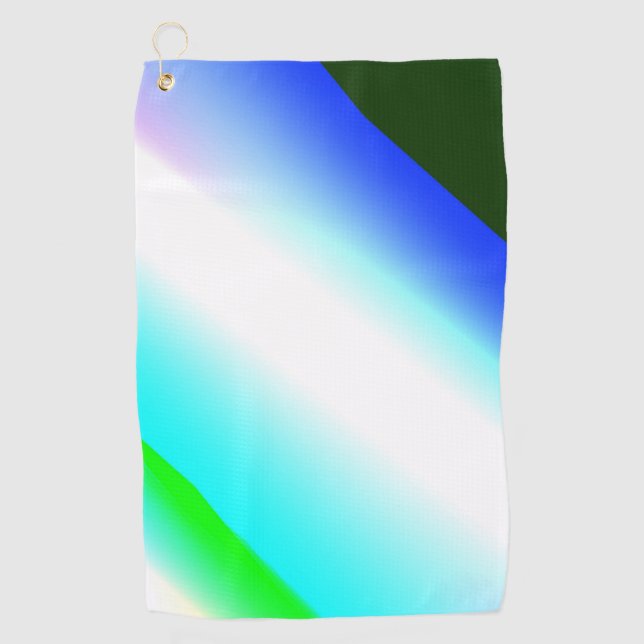 Blue green rainbow abstract texture pattern art  t golf towel (Front)
