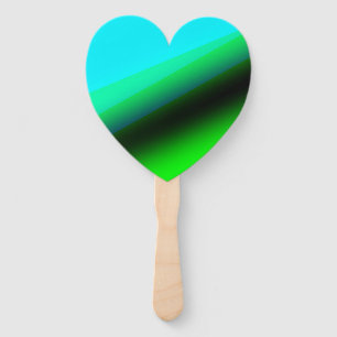 Blue green rainbow abstract texture pattern art t hand fan
