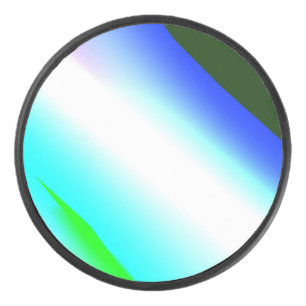 Blue green rainbow abstract texture pattern art  t hockey puck