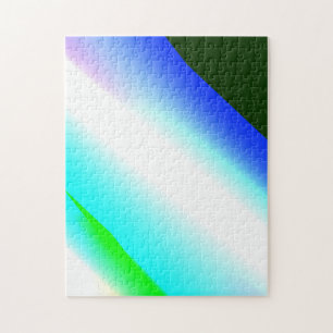Blue green rainbow abstract texture pattern art  t jigsaw puzzle
