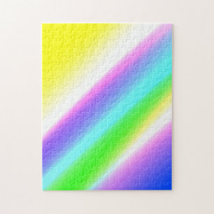 Blue green rainbow abstract texture pattern art  t jigsaw puzzle