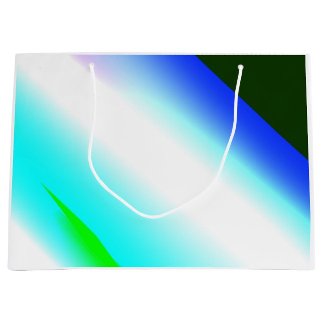 Blue green rainbow abstract texture pattern art  t large gift bag (Front)