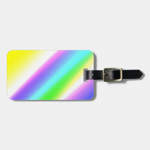Blue green rainbow abstract texture pattern art t luggage tag