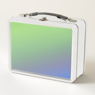 Blue green rainbow abstract texture pattern art t metal lunch box