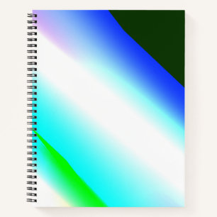 Blue green rainbow abstract texture pattern art  t notebook