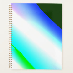 Blue green rainbow abstract texture pattern art t planner