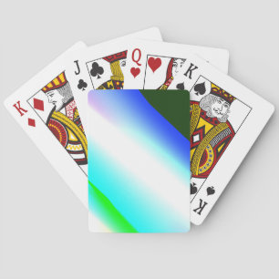 Blue green rainbow abstract texture pattern art t playing cards