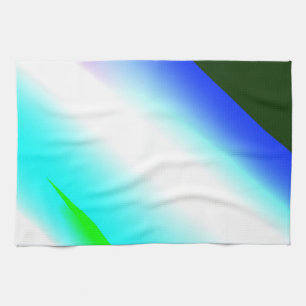 Blue green rainbow abstract texture pattern art t tea towel