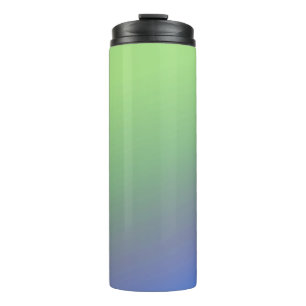 Blue green rainbow abstract texture pattern art t thermal tumbler
