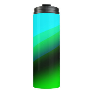 Blue green rainbow abstract texture pattern art t thermal tumbler