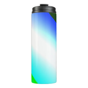 Blue green rainbow abstract texture pattern art t thermal tumbler