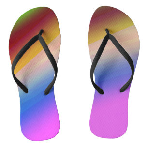 Blue green rainbow abstract texture pattern art t thongs