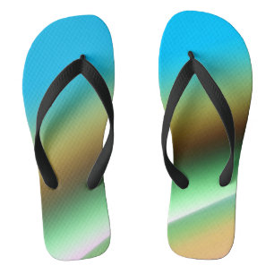 Blue green rainbow abstract texture pattern art t thongs
