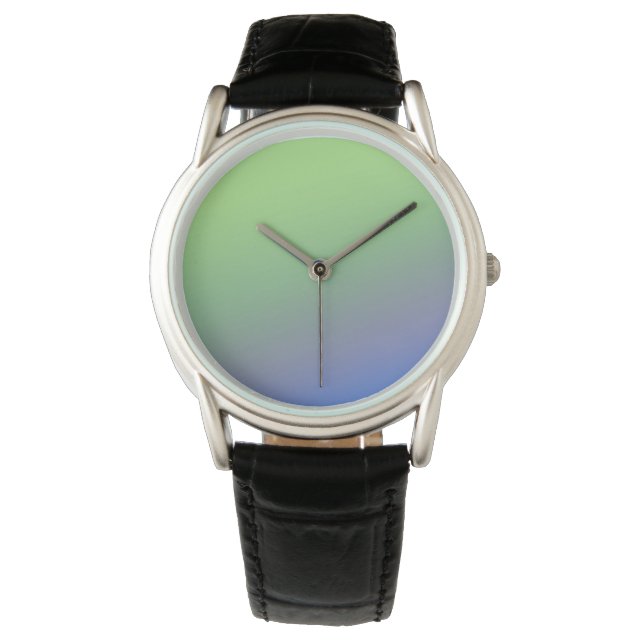 Blue green rainbow abstract texture pattern art t watch (Front)