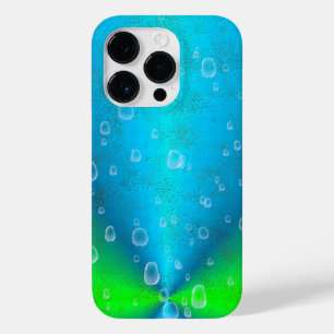 Blue Green Rainbow in Elephant Skin Leather Optik Case-Mate iPhone 14 Pro Case