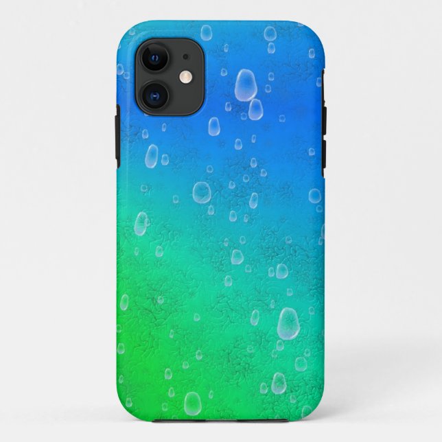 Blue Green Rainbow in Elephant Skin Leather Optik Case-Mate iPhone Case (Back)