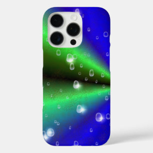 Blue Green Rainbow in Elephant Skin Leather Optik iPhone 16 Pro Case