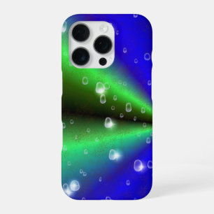 Blue Green Rainbow in Elephant Skin Leather Optik iPhone 16 Pro Case