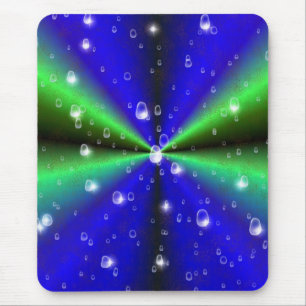 Blue Green Rainbow in Elephant Skin Leather Optik Mouse Pad