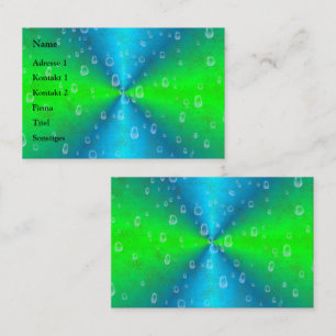 Blue Green Rainbow in Leatheroptik Business Cards