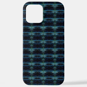 Blue Green Rainbow Stars , Artdeco Pattern iPhone 12 Pro Max Case
