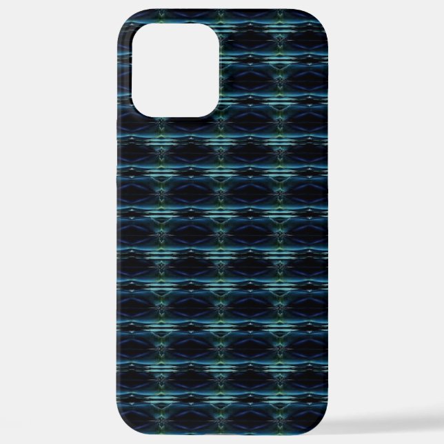 Blue Green Rainbow Stars , Artdeco Pattern iPhone Case (Back)