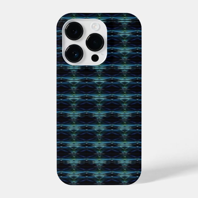 Blue Green Rainbow Stars , Artdeco Pattern iPhone Case (Back)