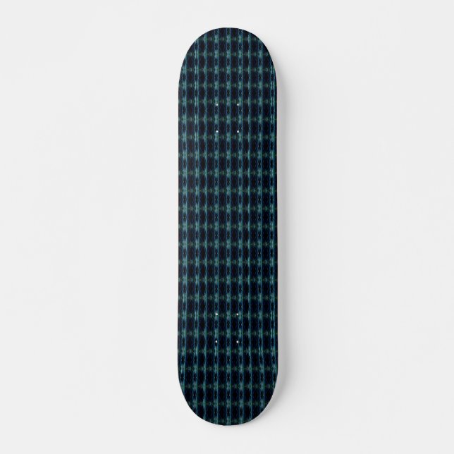 Blue Green Rainbow Stars Pattern Skateboard (Front)