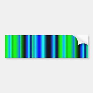 Blue Green Rainbow Stripes Bumper Sticker