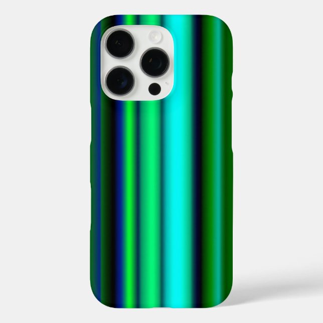 Blue Green Rainbow Stripes Case-Mate iPhone Case (Back)