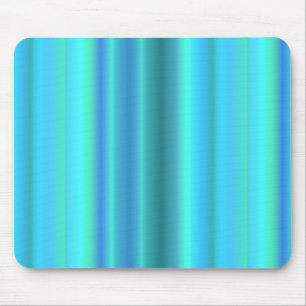 Blue Green Rainbow Stripes Mouse Pad
