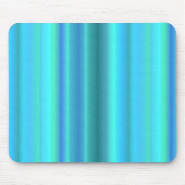 Blue Green Rainbow Stripes Mouse Pad (Front)