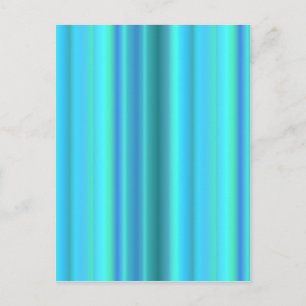 Blue Green Rainbow Stripes Postcard
