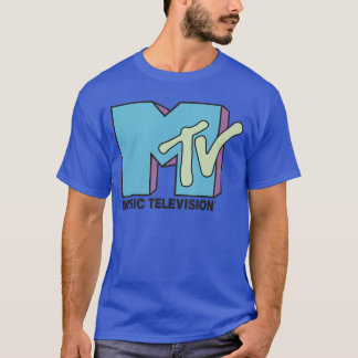 Blue Green Retro Musicelevision retro funny T-Shirt