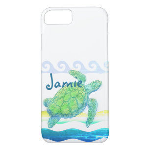 Blue & Green Sea Turtle iPhone 8/7 Case