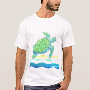 Blue & Green Sea Turtle T-Shirt