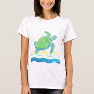 Blue & Green Sea Turtle T-Shirt