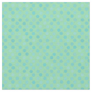 blue, green, seafoam and aquamarine polka dots fabric