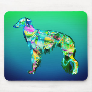 Blue-Green Silken Windhound Mouse Pad