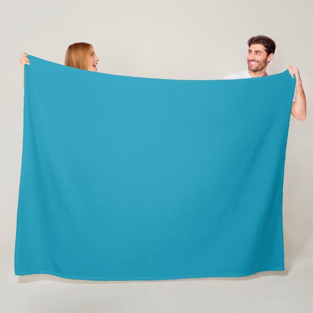 Blue-green (solid colour)  fleece blanket (In Situ)
