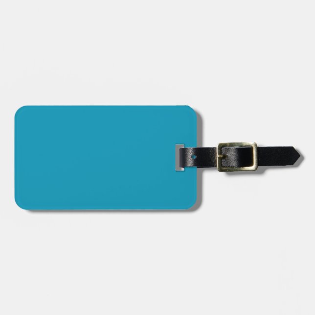 Blue-green (solid colour)  luggage tag (Front Horizontal)