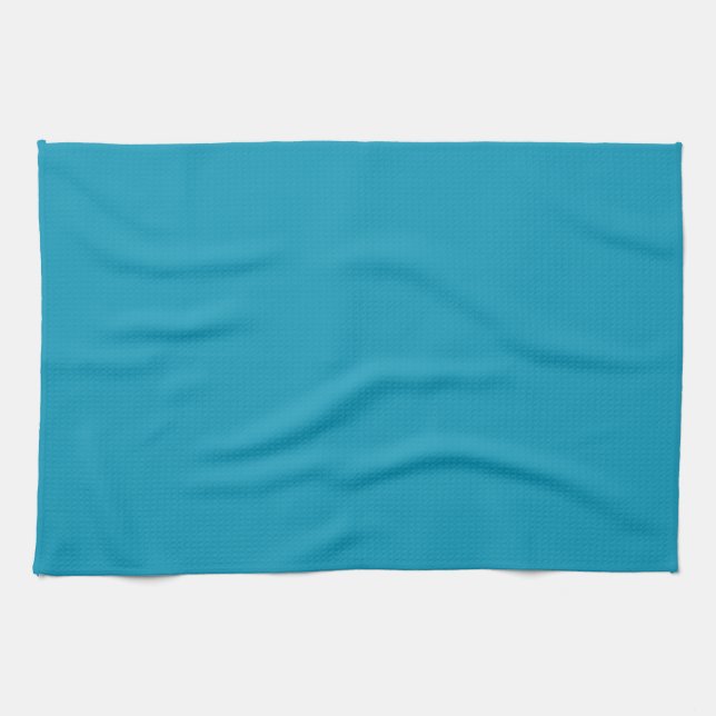 Blue-green (solid colour)  tea towel (Horizontal)